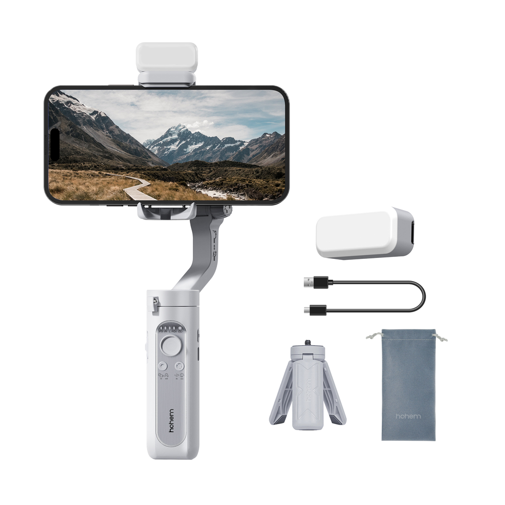 hohem iSteadyXE Kit 3-Axis Foldable Smartphone Gimbal With Magnetic Led Fill Light